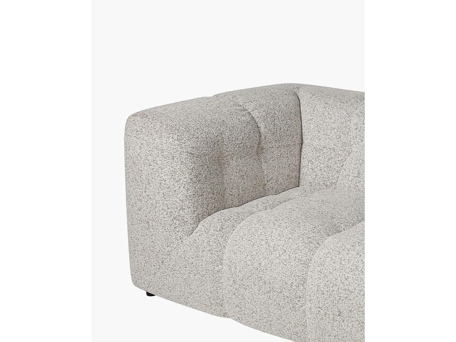 Bolbi Sofa 2-Sitzer, plüschiges Design, Clay Grey Mélange