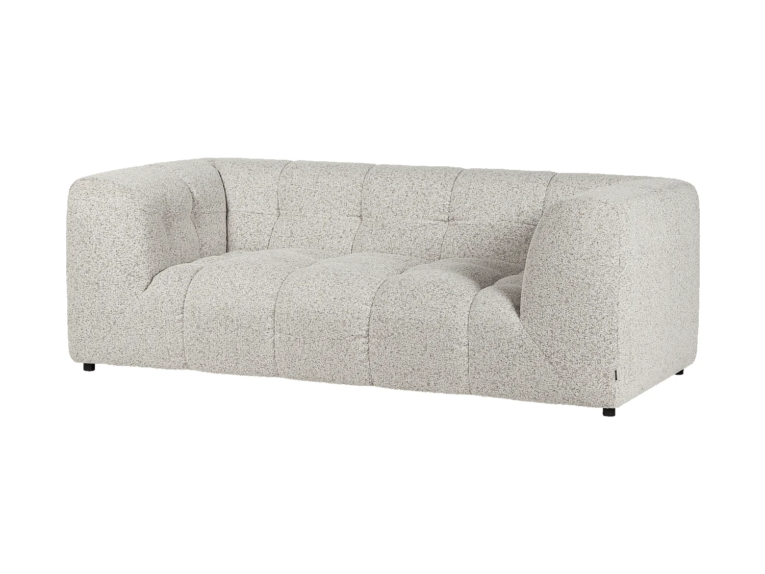 Bolbi Sofa 2-Sitzer, plüschiges Design, Clay Grey Mélange