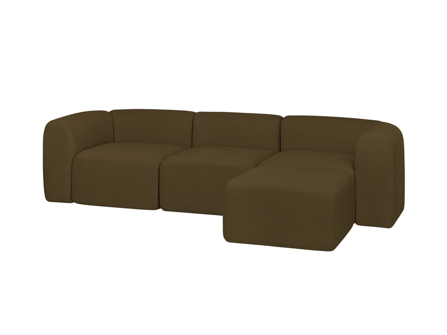 Flom Ecksofa 3‑Sitzer - modernes, modulares Sofa in Gold Olive