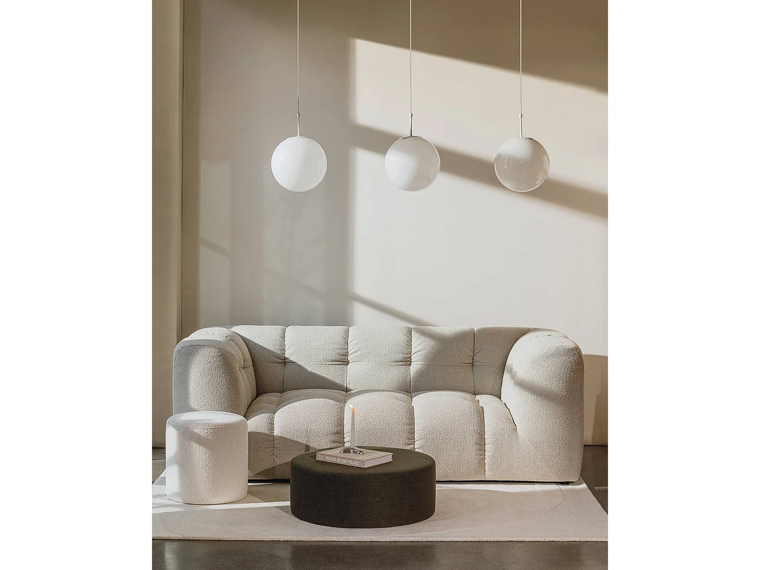 Bolbi Sofa 2-Sitzer - Chocolate Brown Bouclé, 234 x 107 x 79 cm