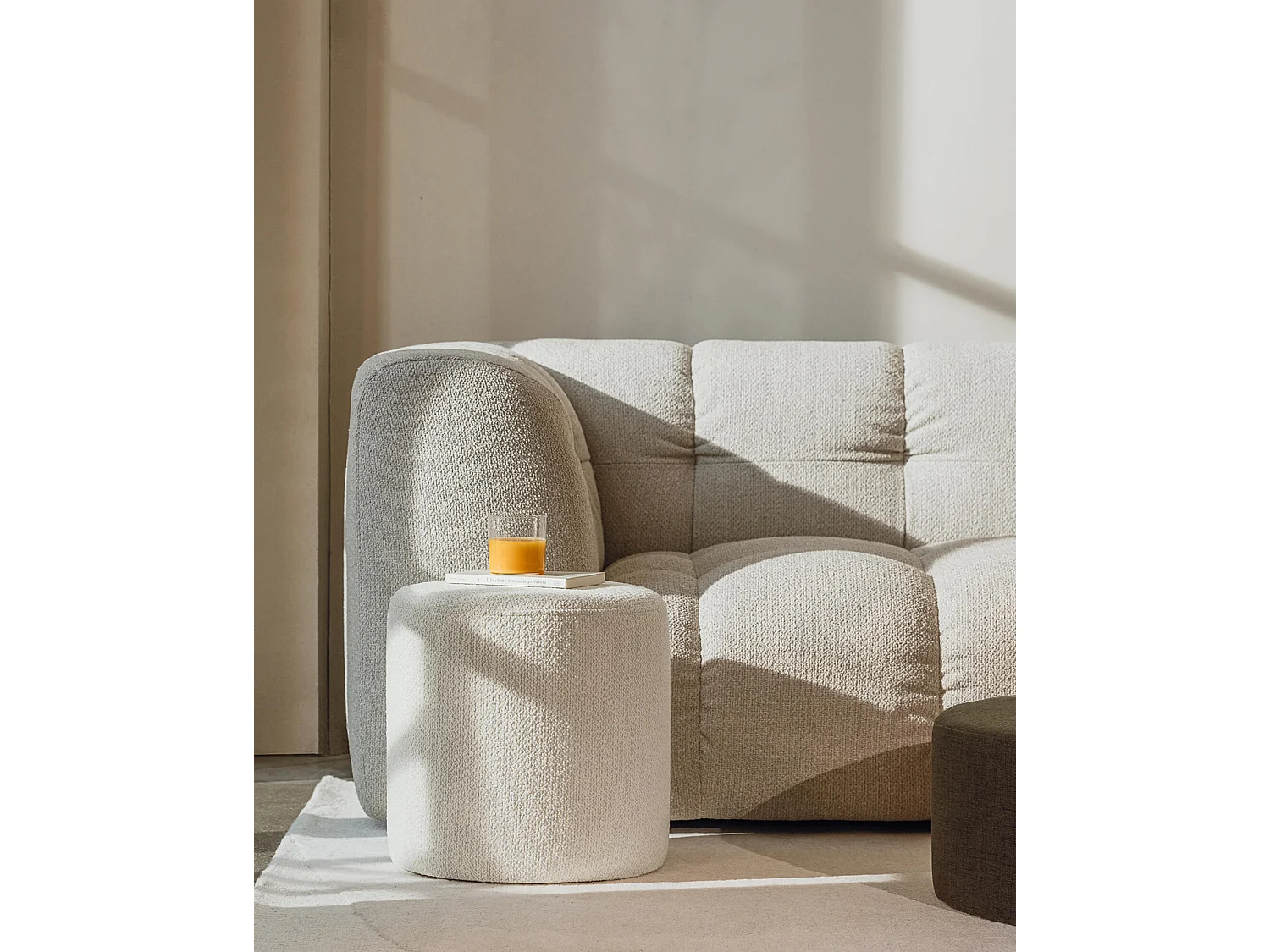 Bolbi Sofa 2-Sitzer - Chocolate Brown Bouclé, 234 x 107 x 79 cm