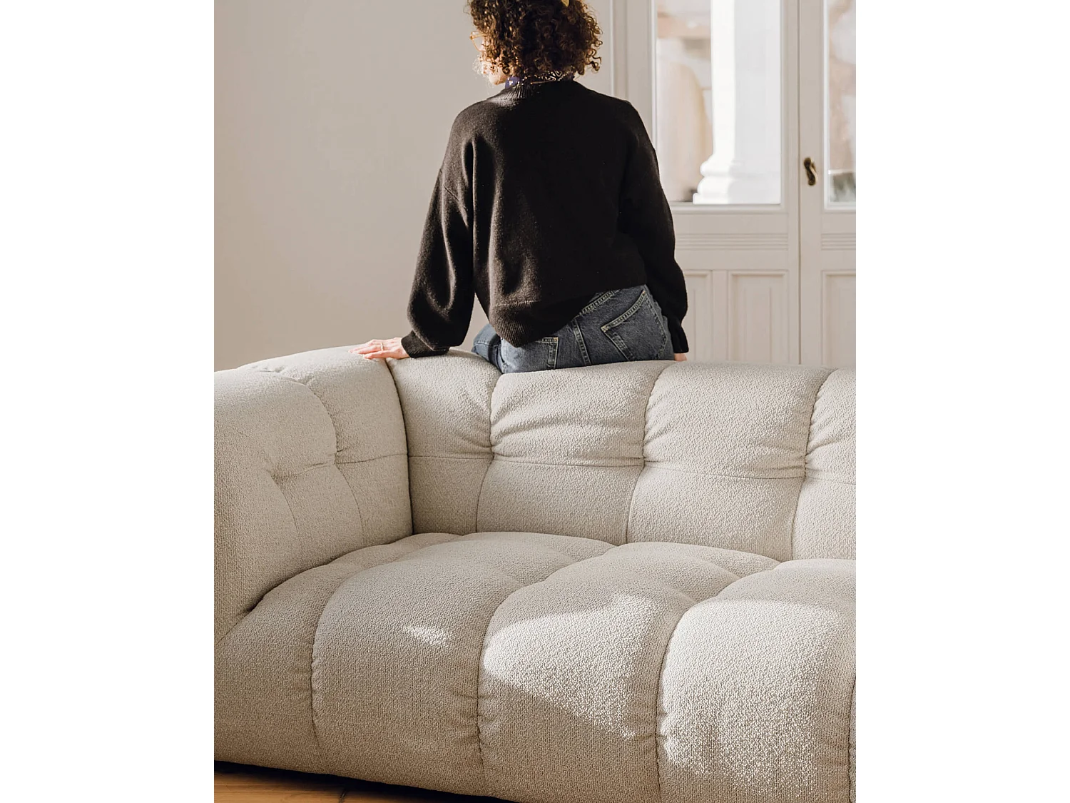 Bolbi Sofa 2-Sitzer - Chocolate Brown Bouclé, 234 x 107 x 79 cm