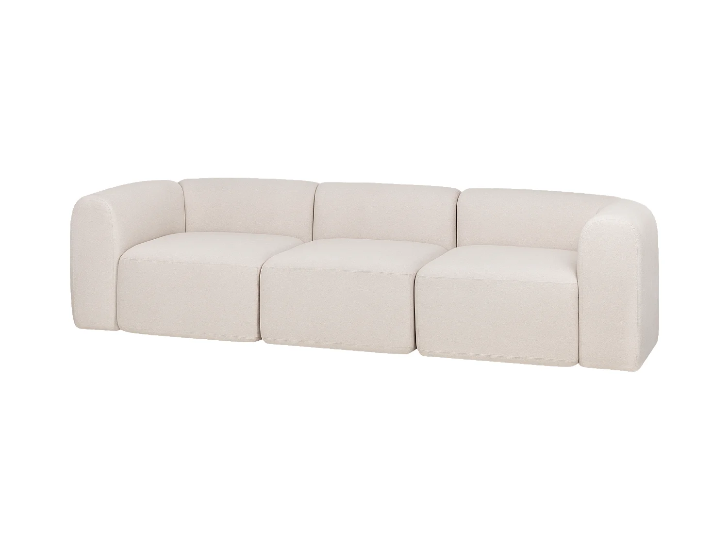 Flom Sofa 3-Sitzer, Cloud Beige, Polyester, modernes Komfortsofa