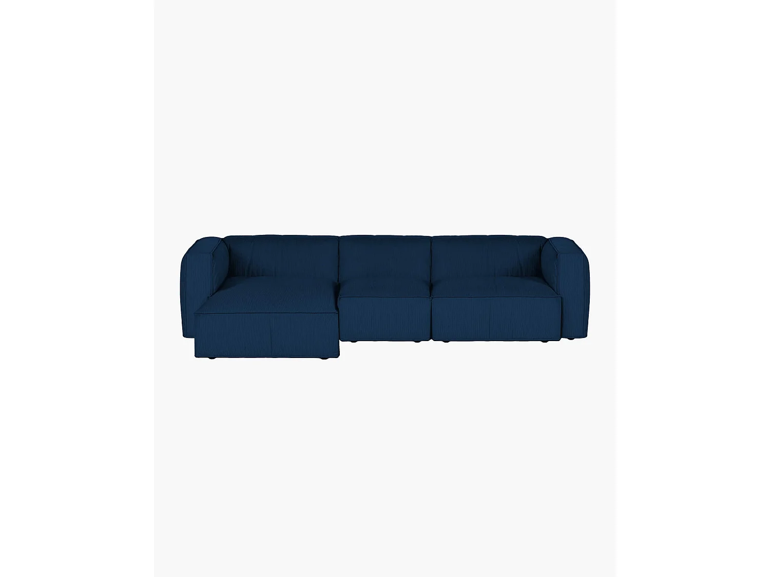 Lobi Sofa 4-Sitzer Ecke, Cordstoff Storm Blue, 318x154 cm