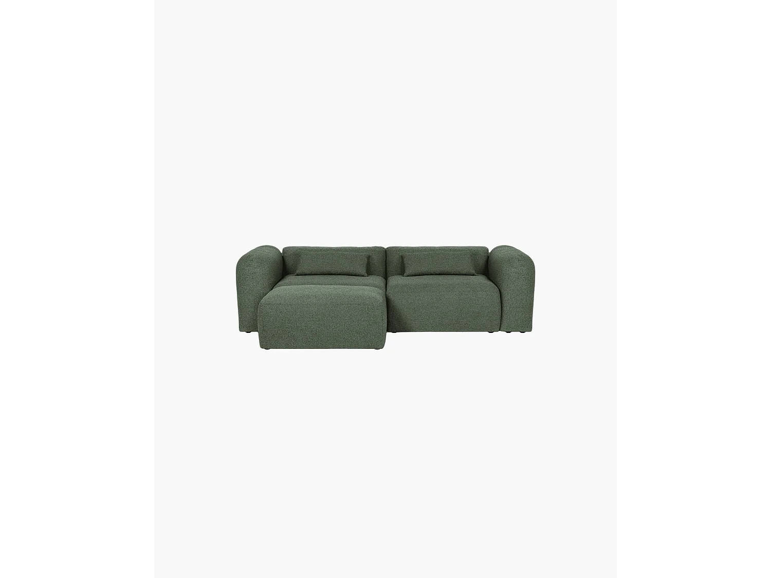Yaro Sofa 3-Sitzer Ecksofa Thyme Green Bouclé