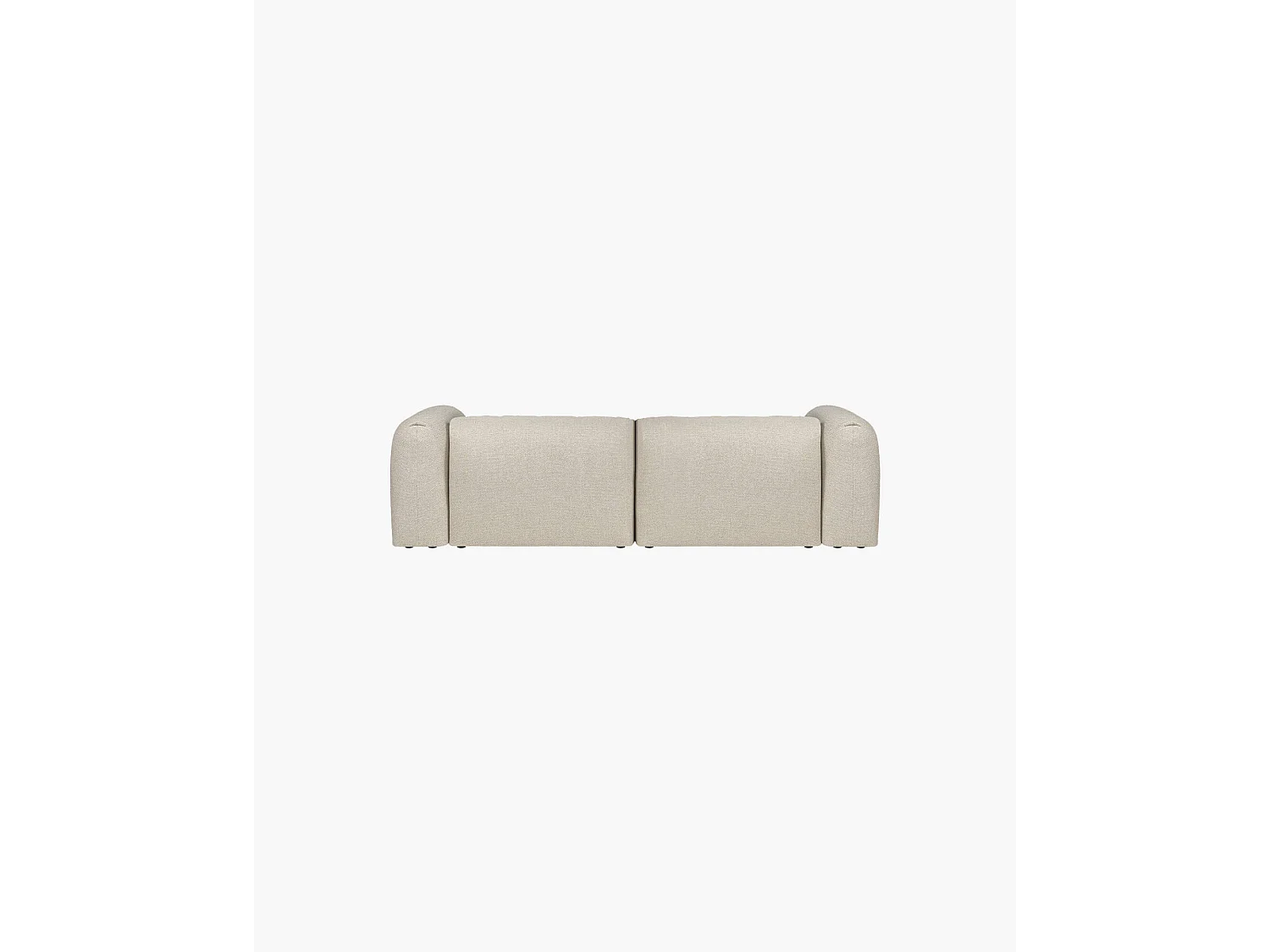 Canapé Yaro 3 places moderne, tissu polyester, assise moelleuse, coussins lombaires