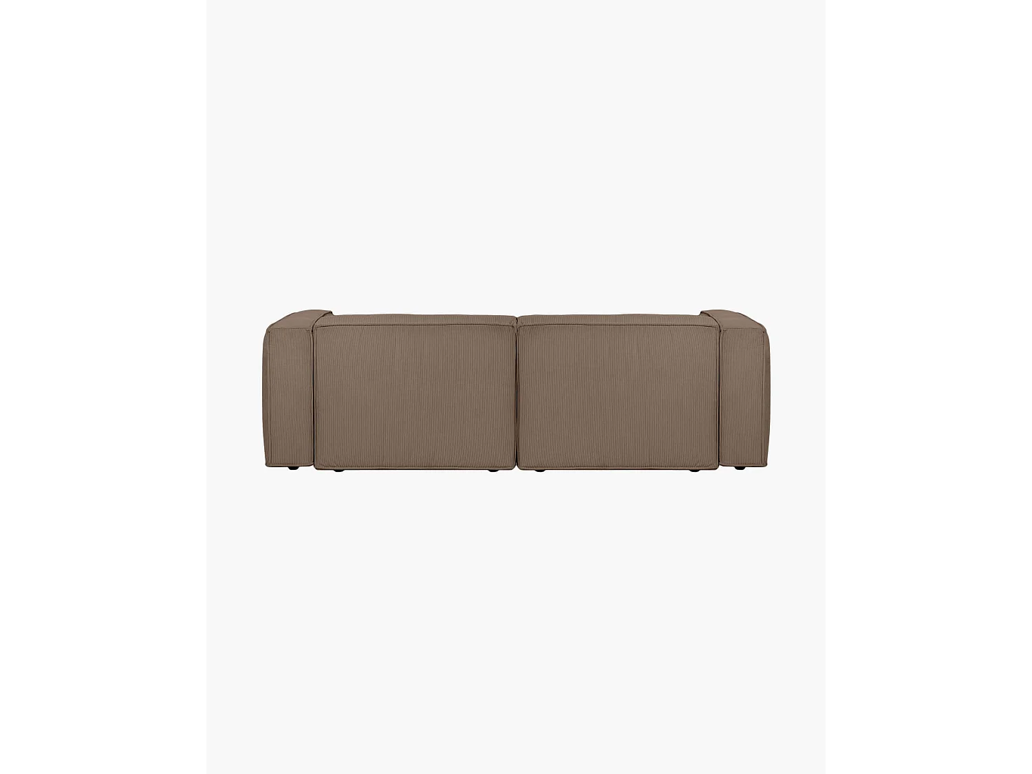 Lobi Canapé d'angle 3 places - velours côtelé mocha, gamme moderne