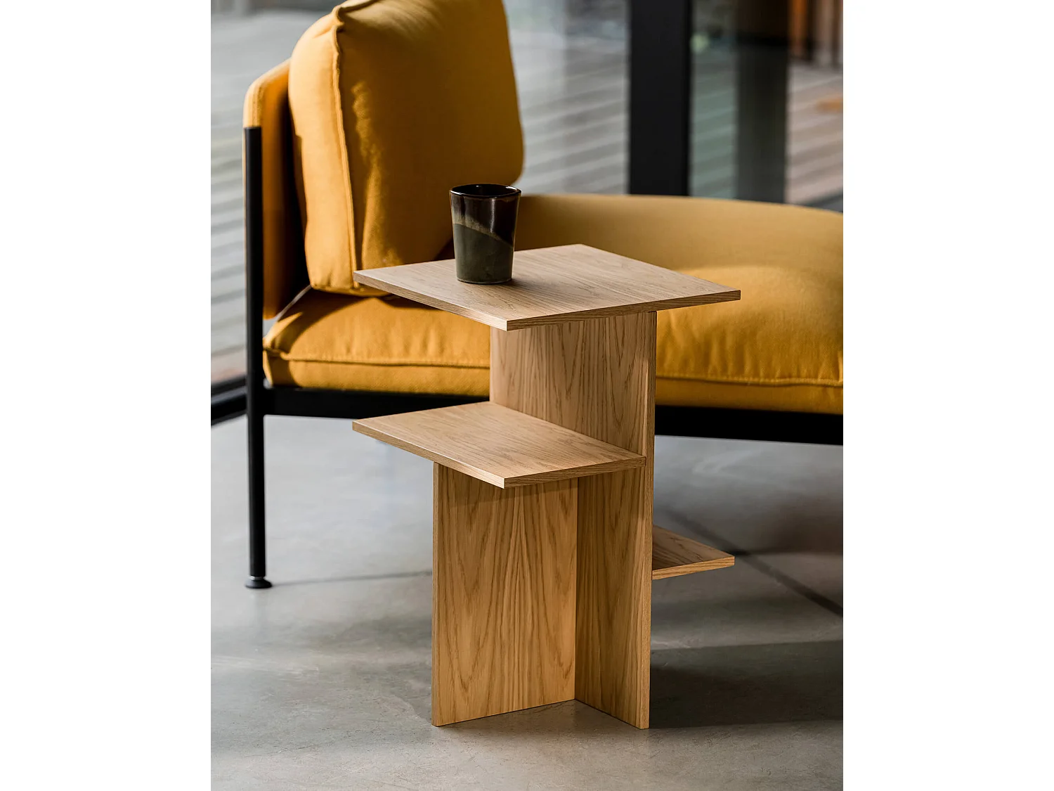 noo.ma eikenhouten opbergkast modern 56,5x36x36 cm onbewerkt