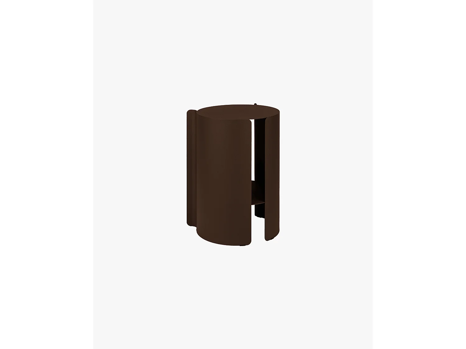 noo.ma vierkante stalen bijzettafel 36x36x53 cm - gepoedercoat bruin
