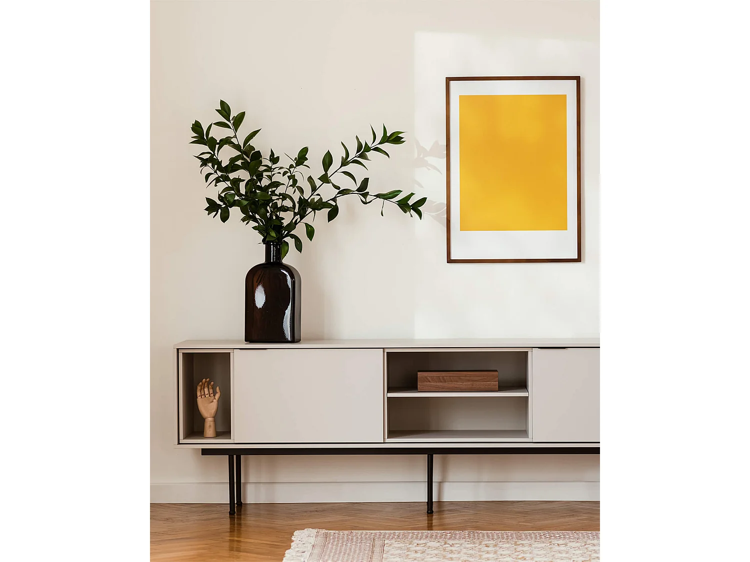 noo.ma Mod Mobile TV 189 cm bordeaux, moderno-scandinavo