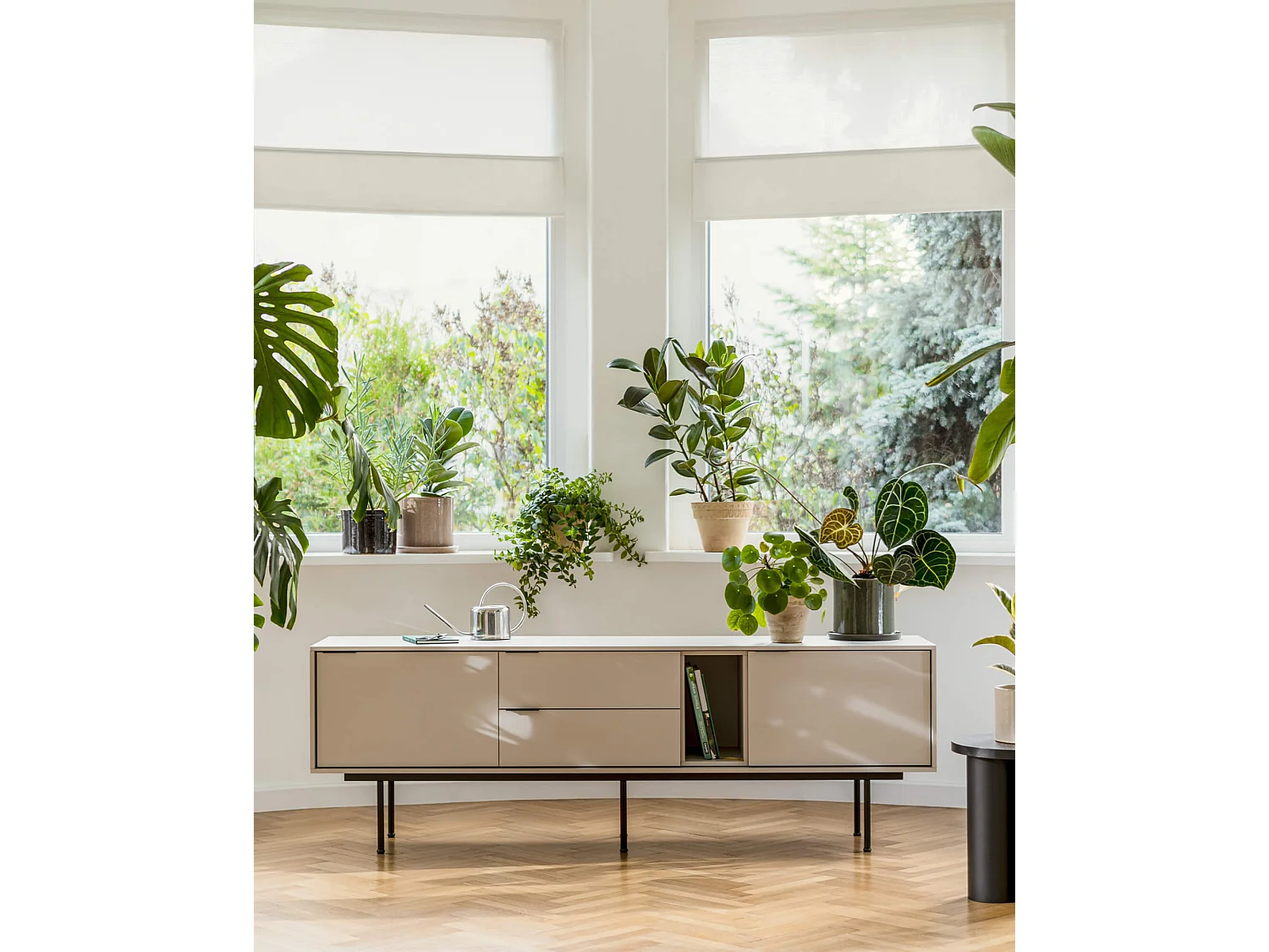 noo.ma Mod Mobile TV 189 cm bordeaux, moderno-scandinavo