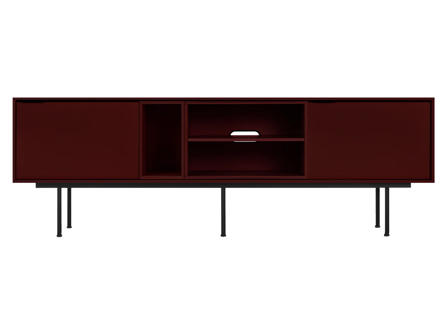 noo.ma Mod Mobile TV 189 cm bordeaux, moderno-scandinavo