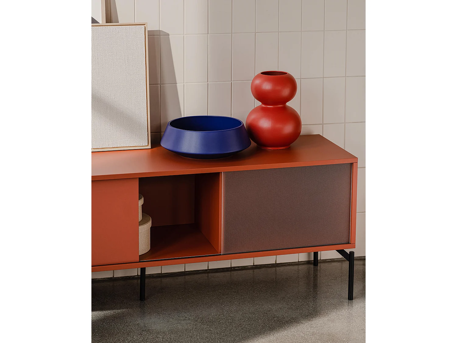 Lobi 4-zits hoekbank, 100% polyester Clay Grey Mélange, 318x154x73,5 cm