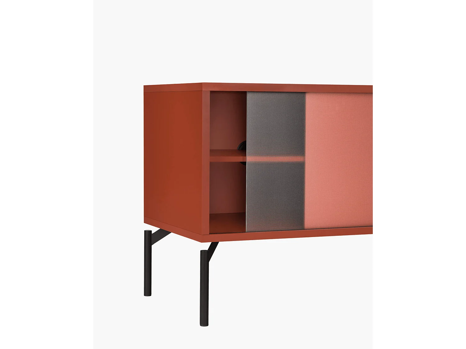 noo.ma opbergkast terracotta blush 116x55x42 cm - modern, met compartimenten