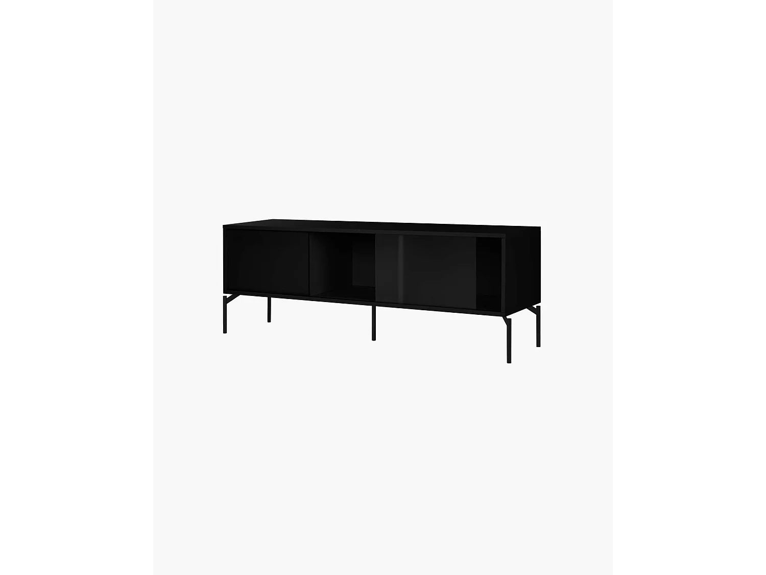 Mobile TV Met noo.ma - 160 cm, bianco, vani aperti