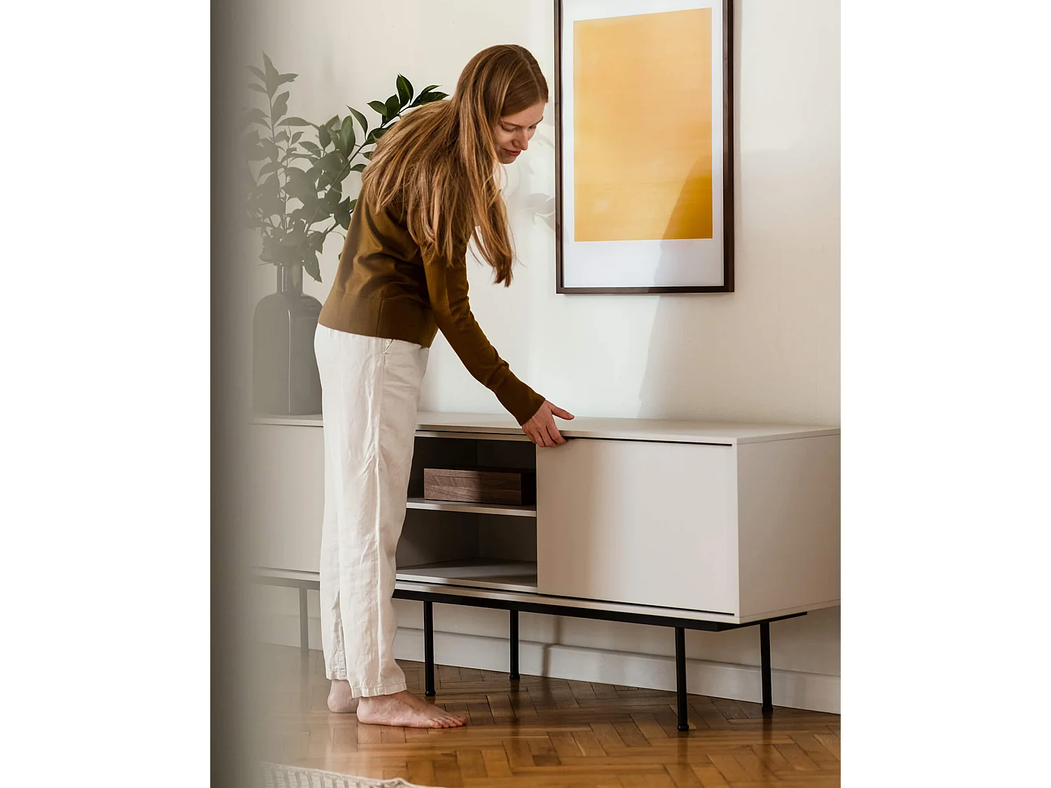 noo.ma Mod - Mobile TV moderno bordeaux 189x61x42 cm