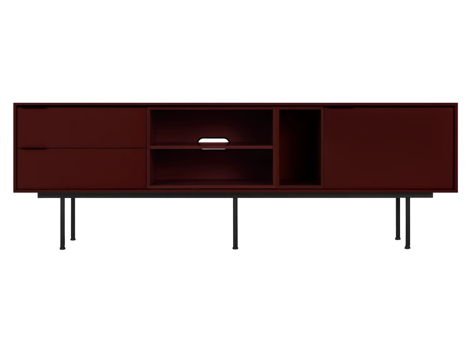 noo.ma Mod - Mobile TV moderno bordeaux 189x61x42 cm