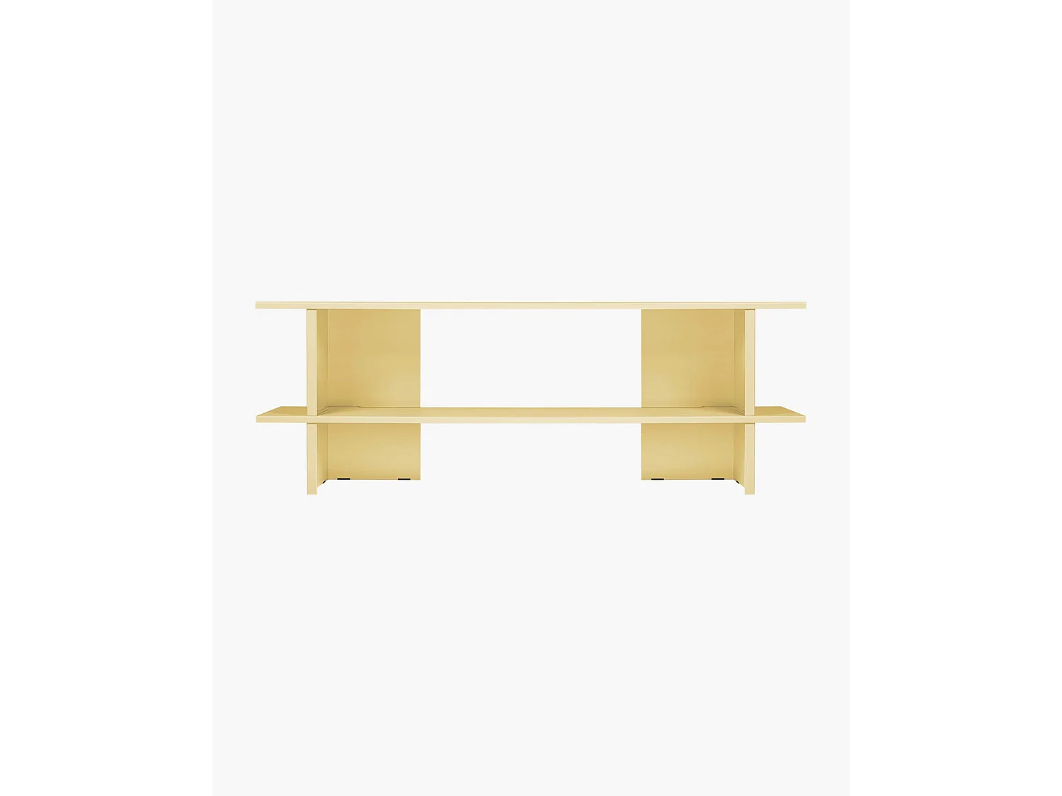 Hes Regaleinheit - niedriges Metallregal, 2 Ablagen, TV‑Stand, matt, 160x37x56,6 cm
