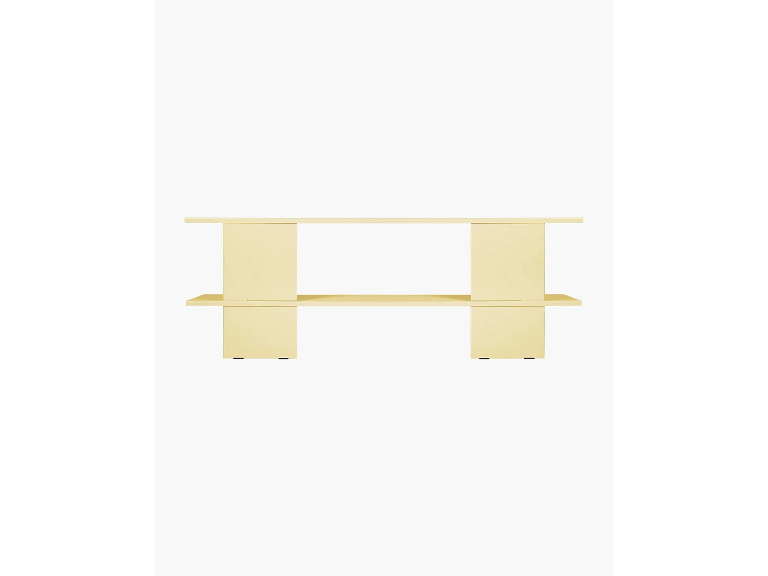 Hes Regaleinheit - niedriges Metallregal, 2 Ablagen, TV‑Stand, matt, 160x37x56,6 cm