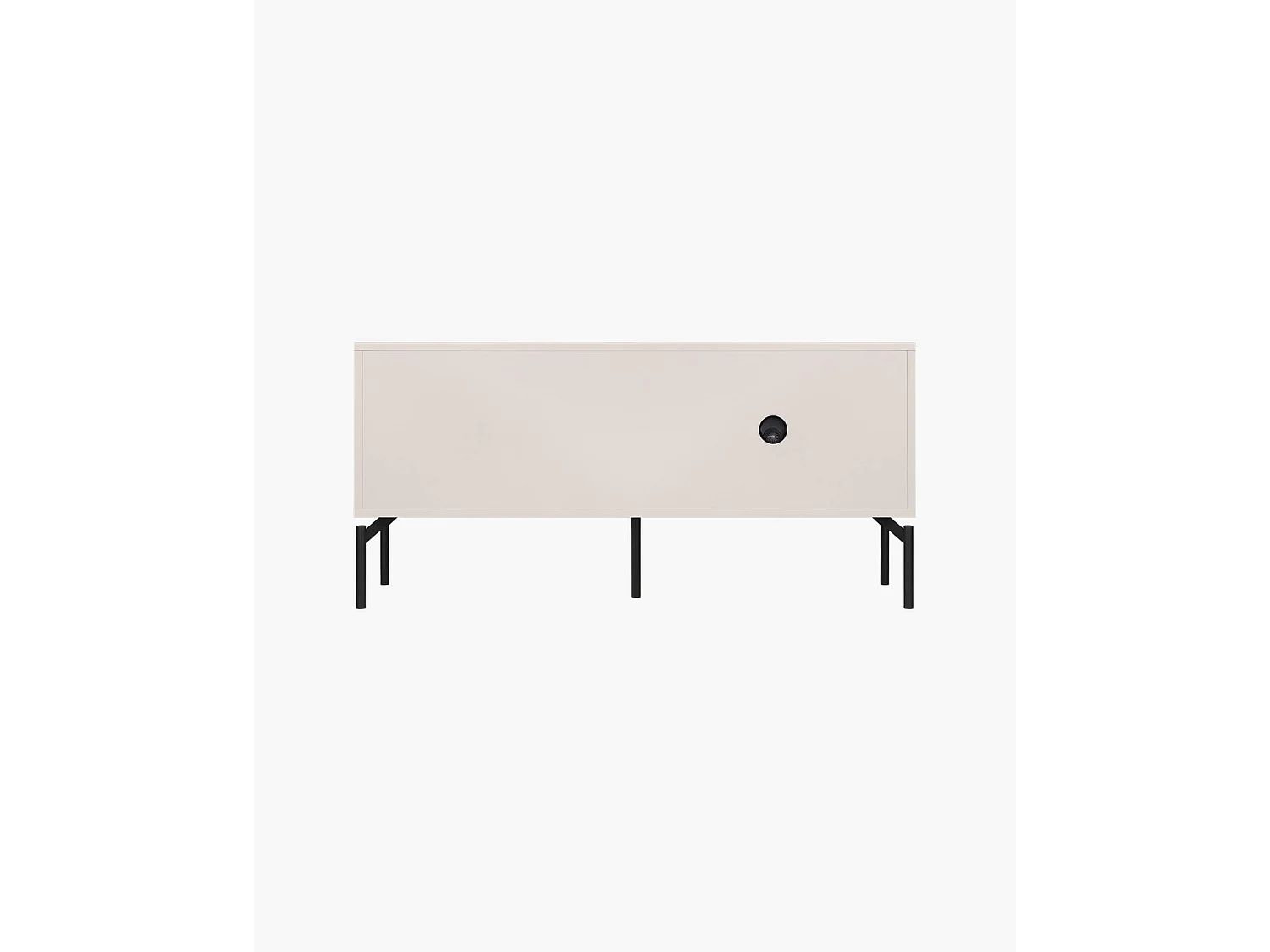 Met Mini TV-Board, 116x42x55 cm, strukturiertes Glas, Almond Grey
