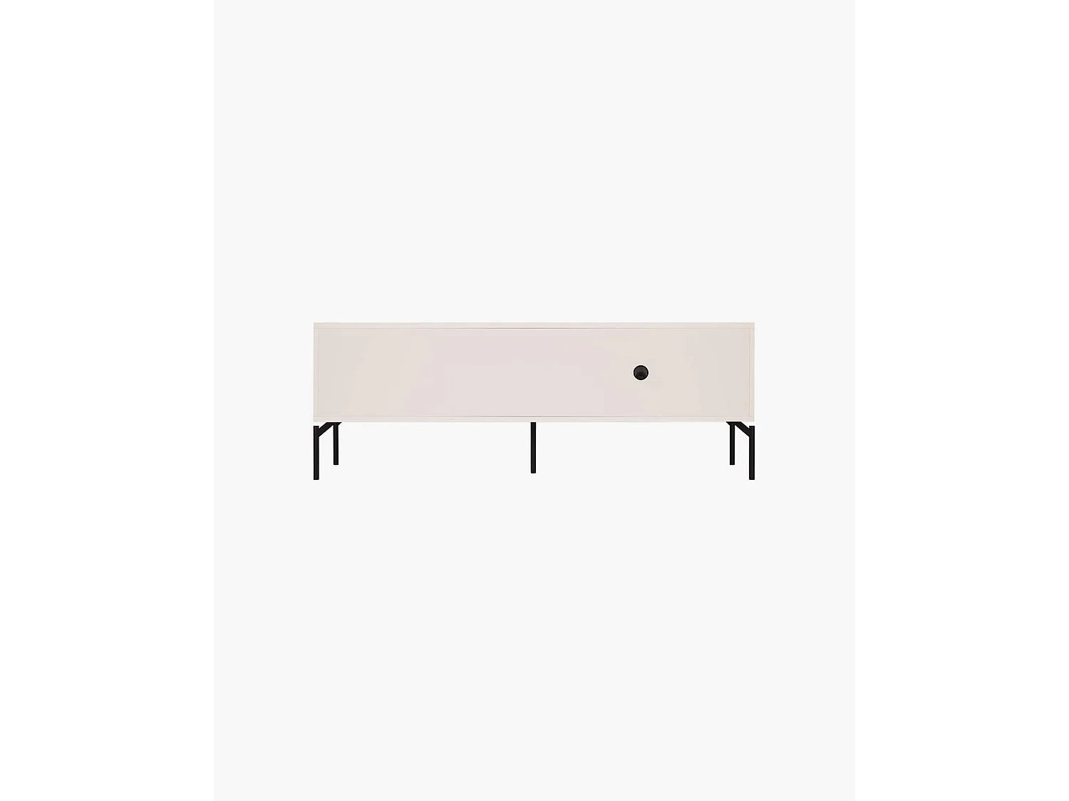 Met Meuble TV blanc 160 cm - rangement spacieux, finition mate