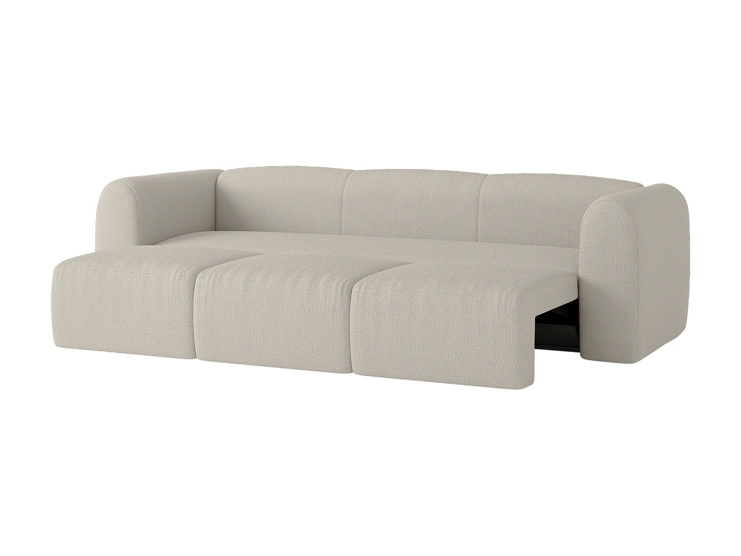 Canapé‑lit Flom 3 places - convertible, bouclé Desert Beige
