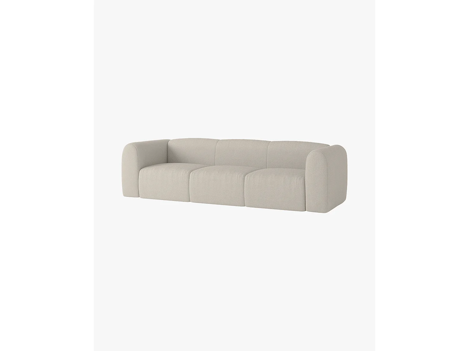 Canapé‑lit Flom 3 places - convertible, bouclé Desert Beige