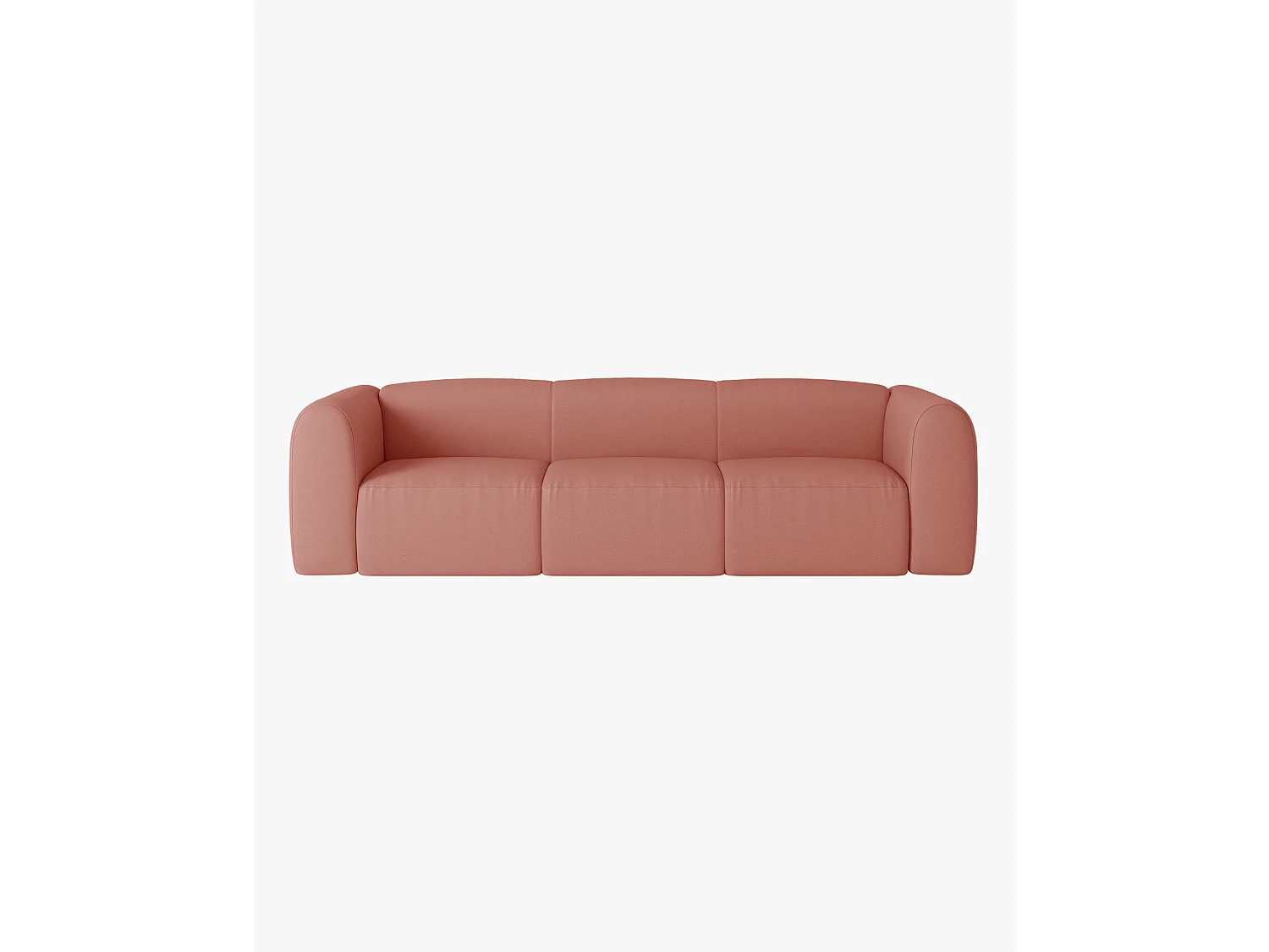 Canapé‑lit Flom 3 places - convertible, tissu Pink Clay
