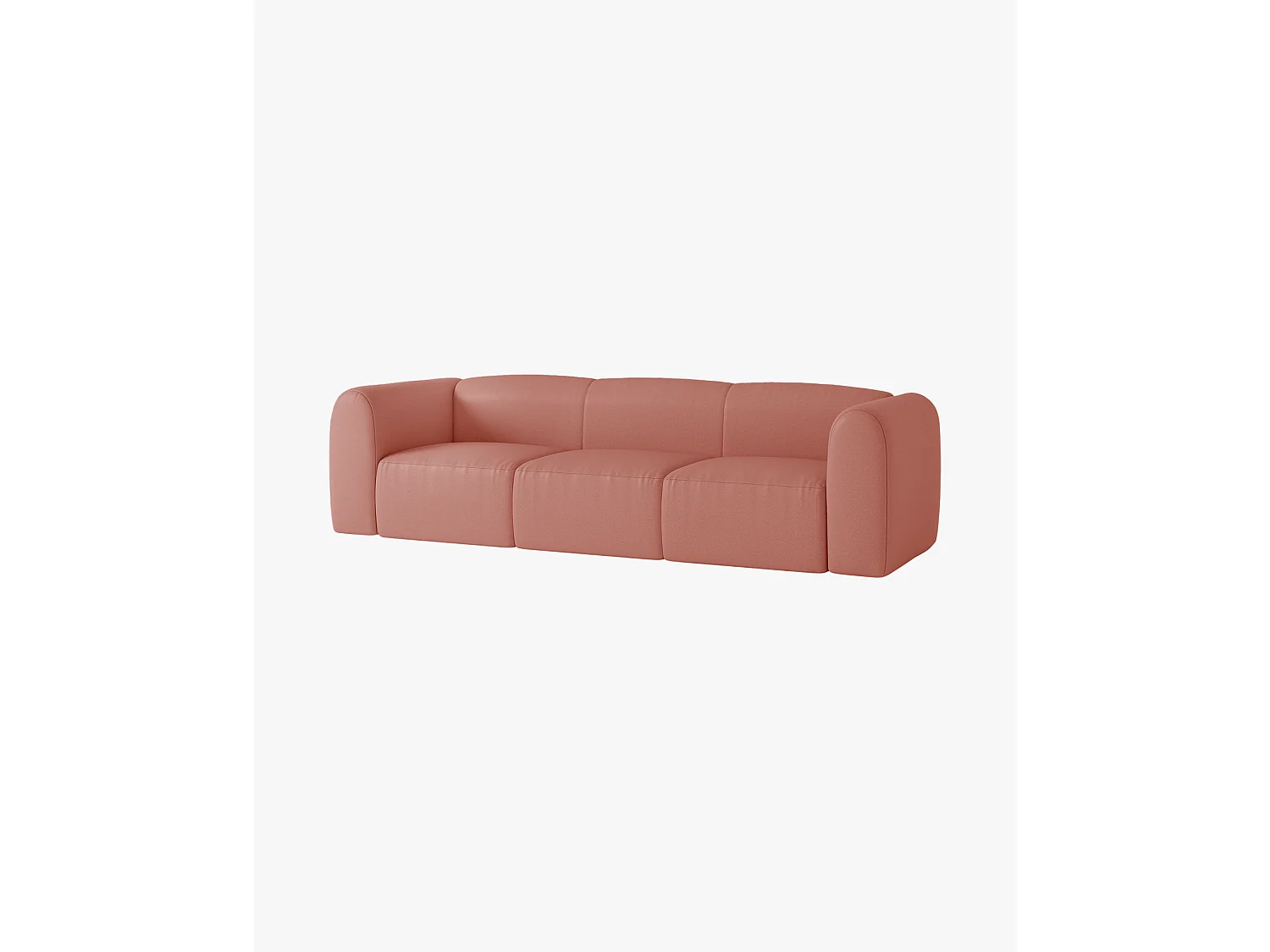 Canapé‑lit Flom 3 places - convertible, tissu Pink Clay