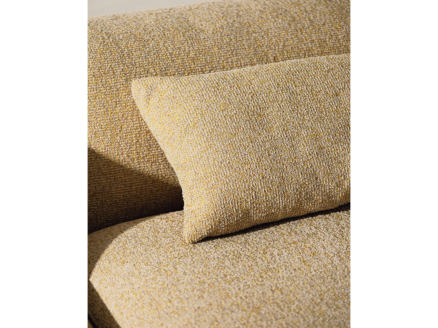 Canapé-lit Yaro 3 places - tissu bouclé, mécanisme Puma, couchage 140 x 200 cm