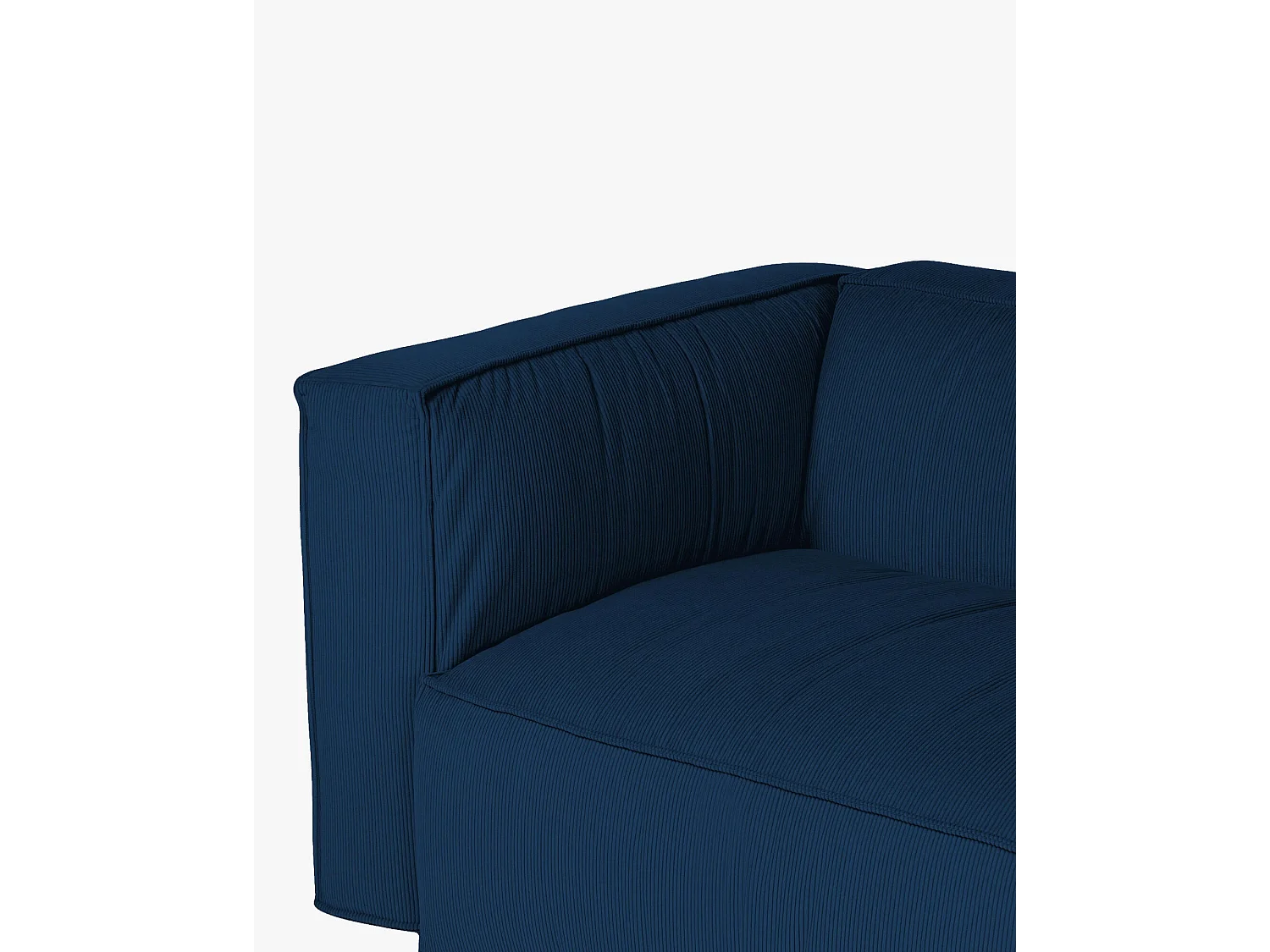 Canapé-lit Lobi 3 places - revêtement velours côtelé Storm Blue