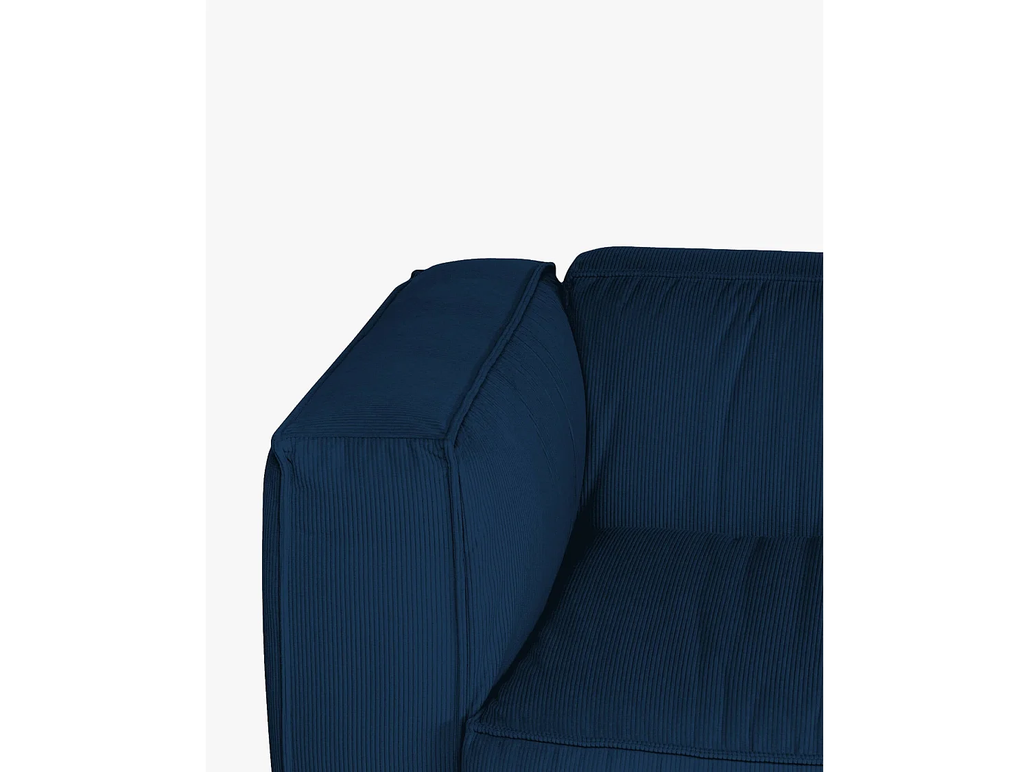Canapé-lit Lobi 3 places - revêtement velours côtelé Storm Blue