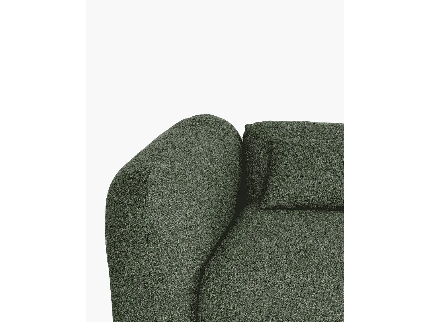 Canapé-lit Yaro 3 places - bouclé Thyme Green, mécanisme Puma, couchage 140×200 cm