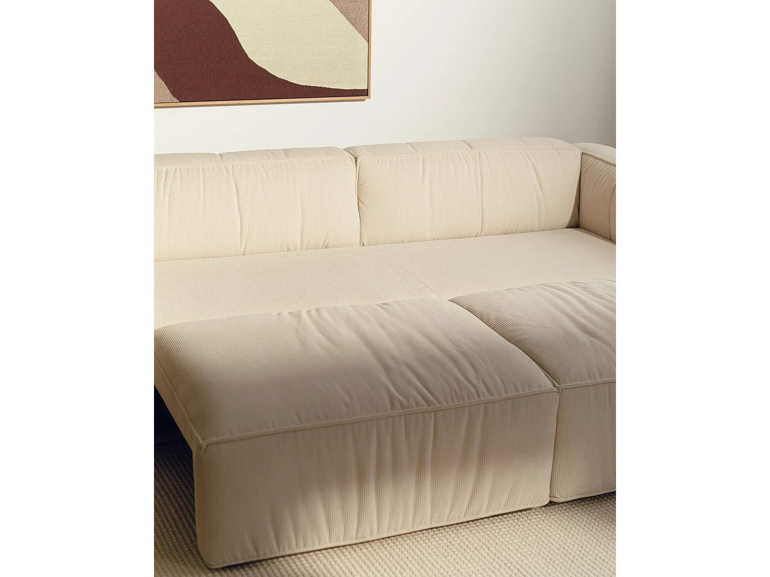 Canapé‑lit Lobi 3 places, convertible avec couchage 140 x 190 cm