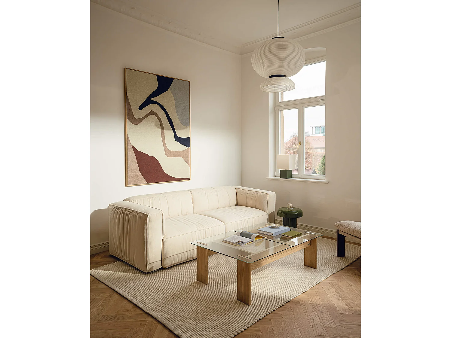 Canapé‑lit Lobi 3 places, convertible avec couchage 140 x 190 cm