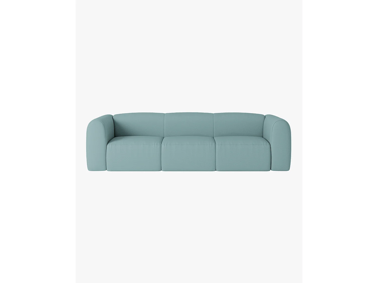 Canapé-lit 3 places convertible noo.ma pastel blue, tissu polyester, couchage 140x200 cm
