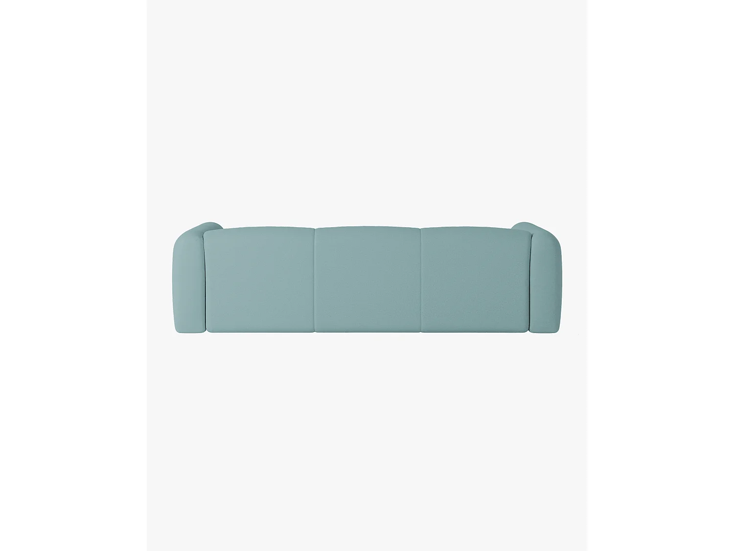 Canapé-lit 3 places convertible noo.ma pastel blue, tissu polyester, couchage 140x200 cm