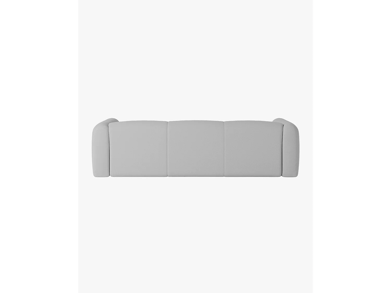 Canapé‑lit Flom 3 places convertible, tissu polyester gris clair