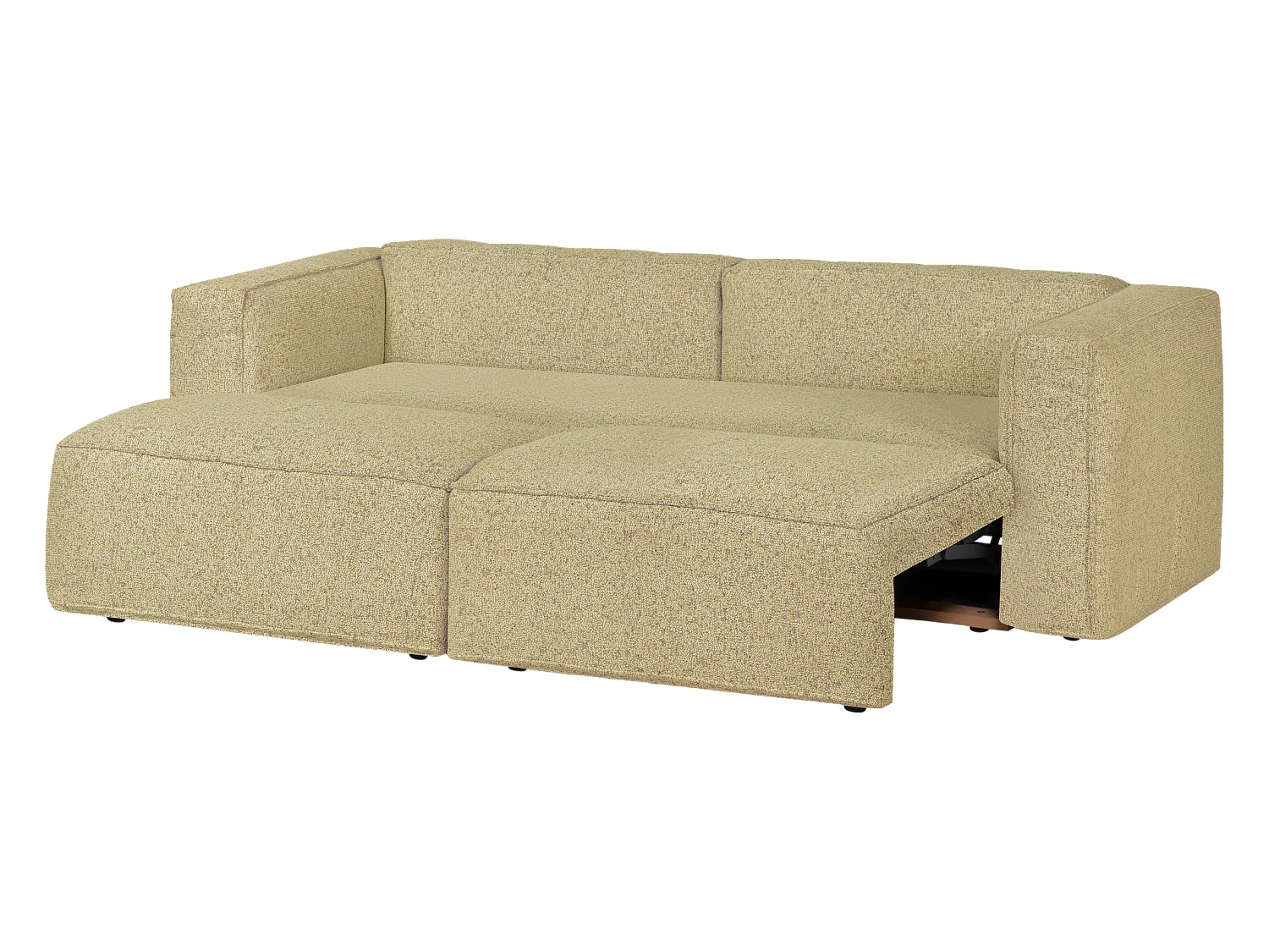 Canapé-lit convertible Lobi 3 places - couchage 140 x 190 cm, revêtement polyester