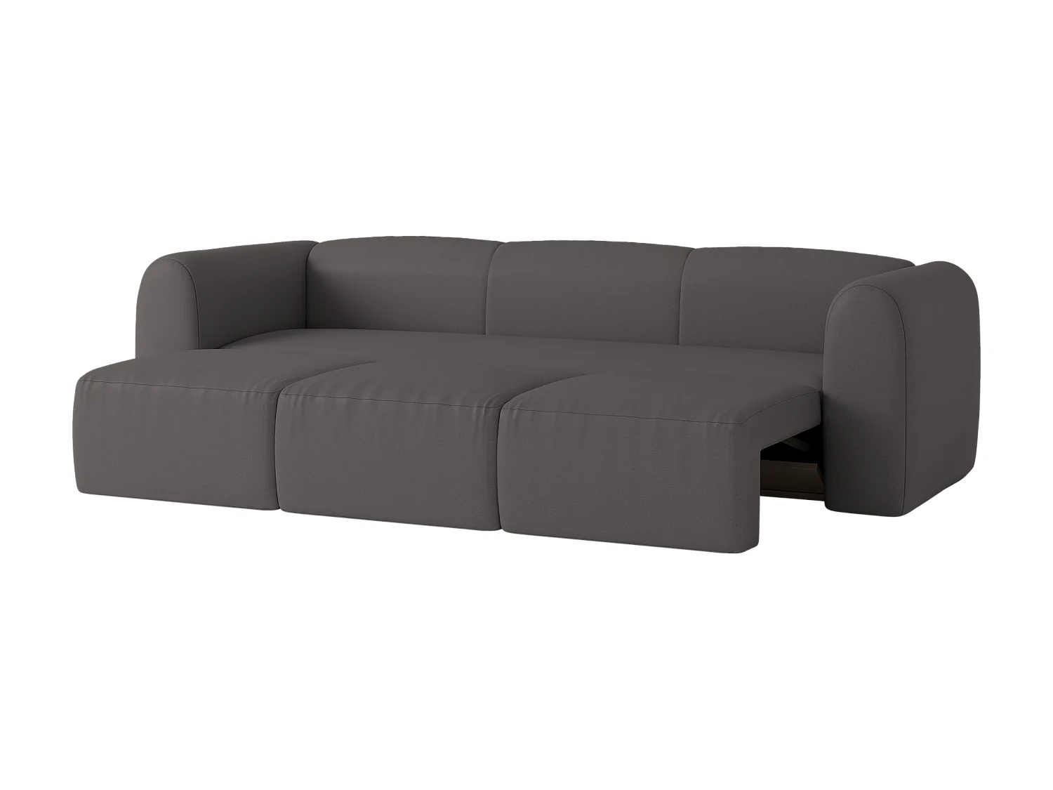 Canapé-lit Flom 3 places convertible, tissu Fog Grey, couchage 140 x 200 cm