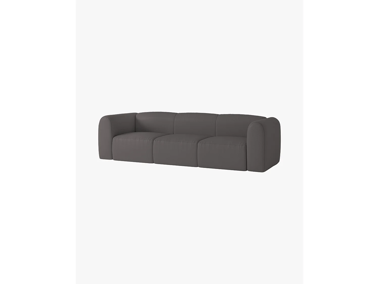 Canapé-lit Flom 3 places convertible, tissu Fog Grey, couchage 140 x 200 cm