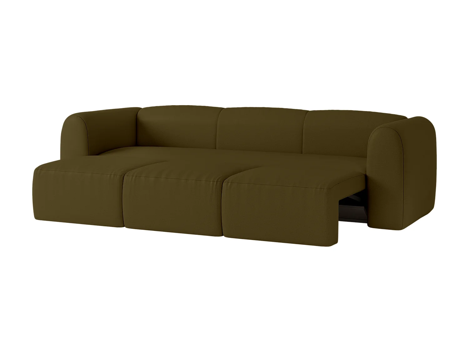 Canapé‑lit Flom 3 places, convertible 140 x 200 cm, rembourrage haute résilience