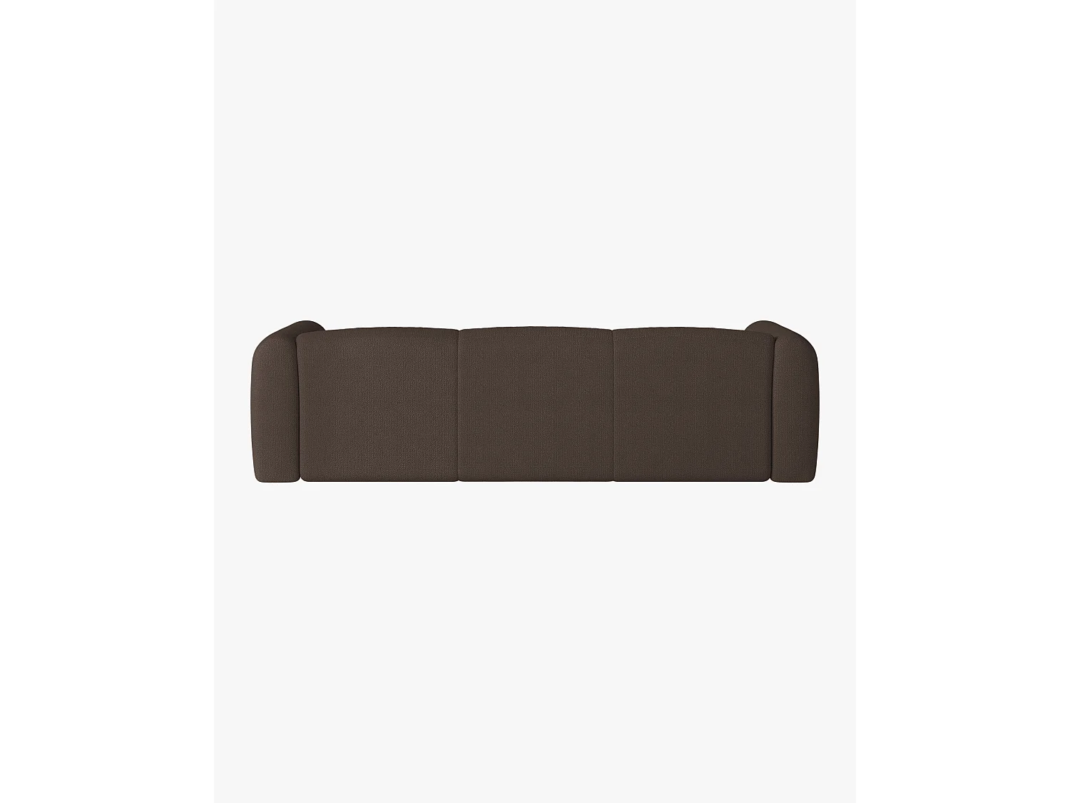 Canapé‑lit Flom 3 places noo.ma - bouclé chocolat, mécanisme Puma, couchage 140 x 200 cm