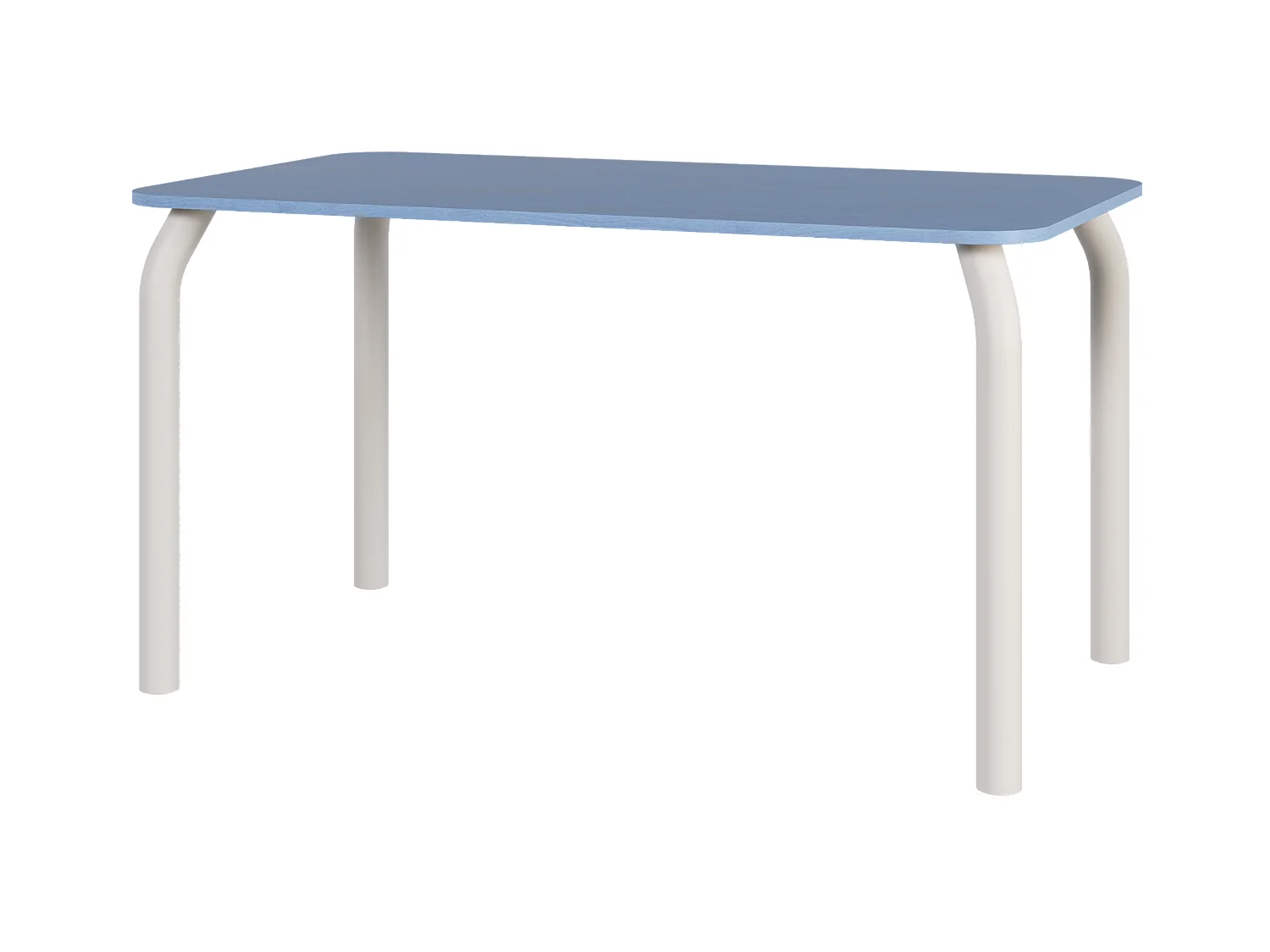 noo.ma eettafel 100x100 cm, houten vierkant, 6-zits, frosty blue en piazza beige
