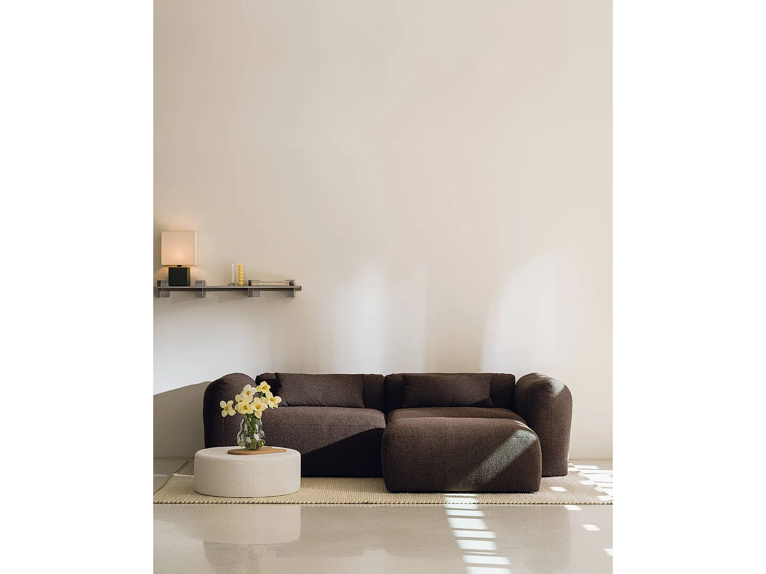 Yaro Ottomane, 1-Sitzer Sofa, Clay Grey Mélange, 99,5x70x40 cm