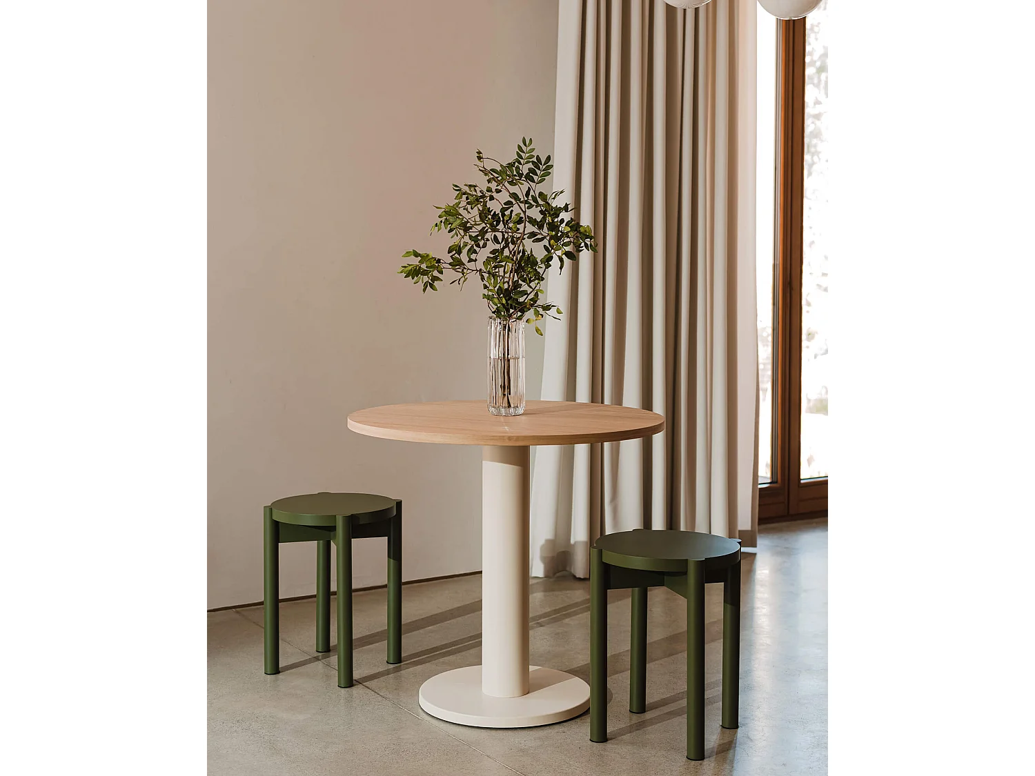 noo.ma vierkante eettafel voor 2 personen 70x70 cm eikenfineer - modern minimalistisch
