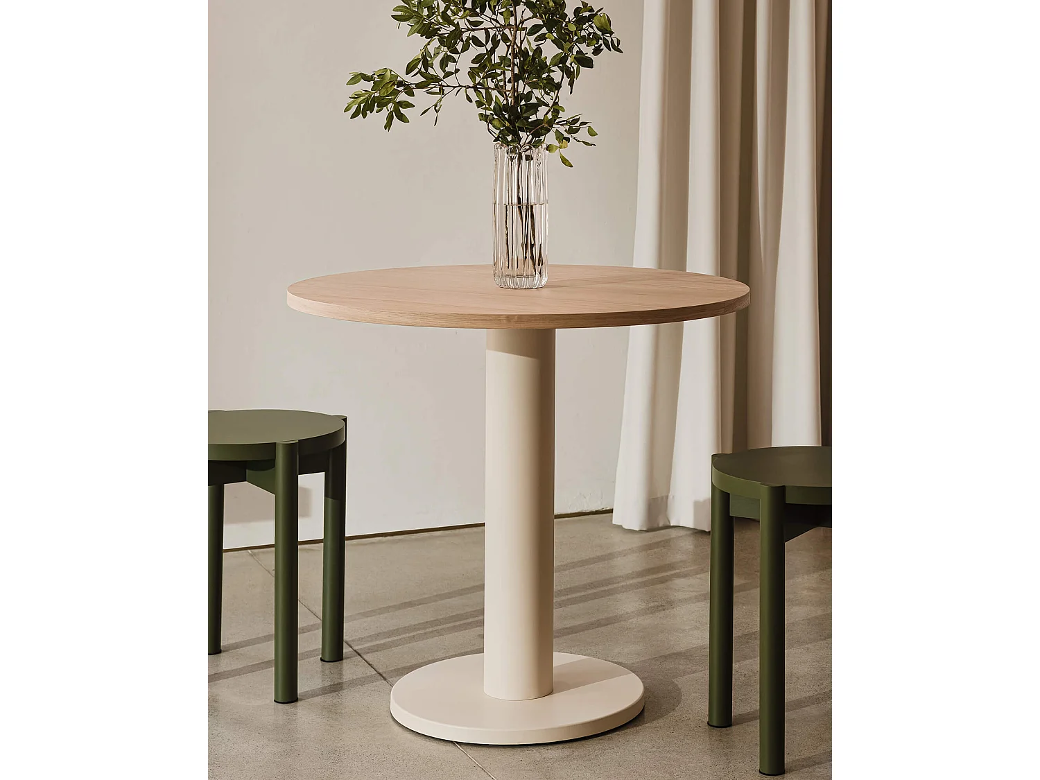 noo.ma vierkante eettafel voor 2 personen 70x70 cm eikenfineer - modern minimalistisch