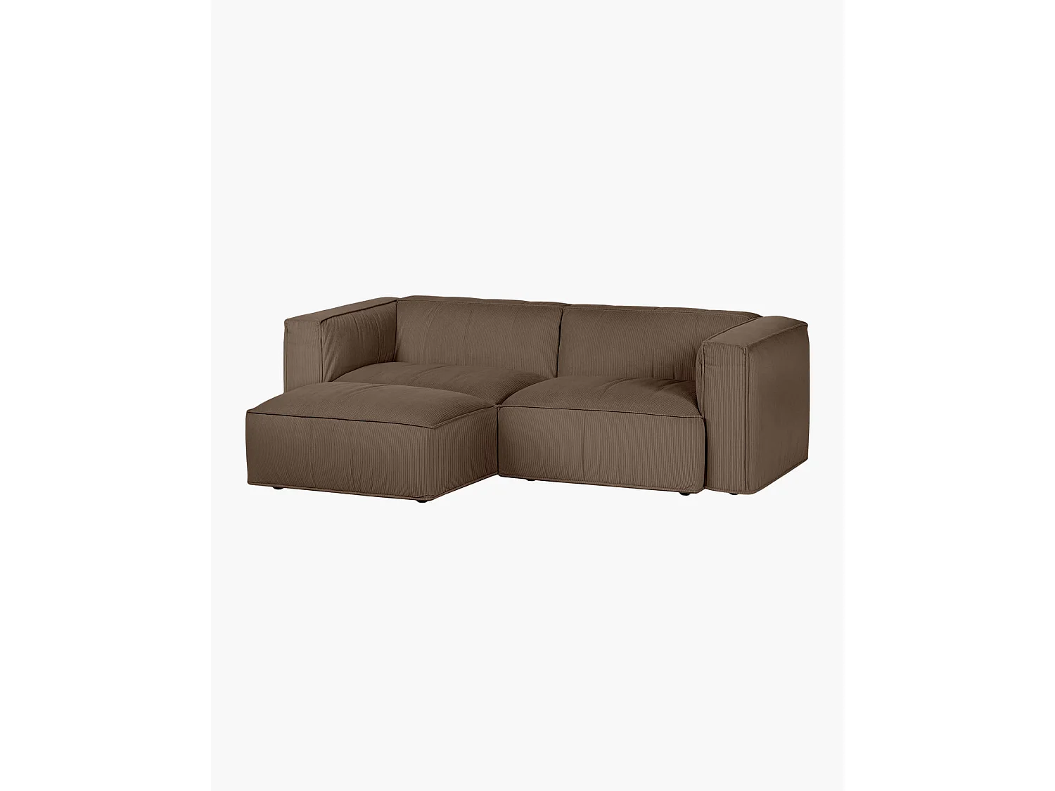 Lobi Ottomanen-Modul Lobi Ottomane, Corduroy Mocha Brown, 96x45x70 cm