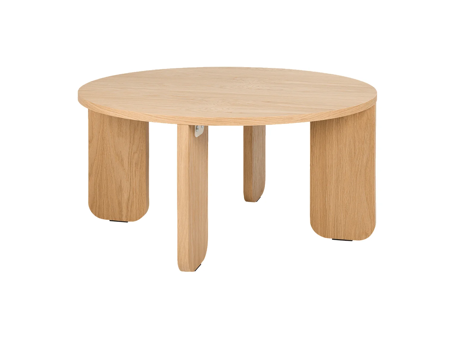 noo.ma Kuvu Couchtisch aus Eichenholz, 75 x 75 x 37,5 cm, matt furniert