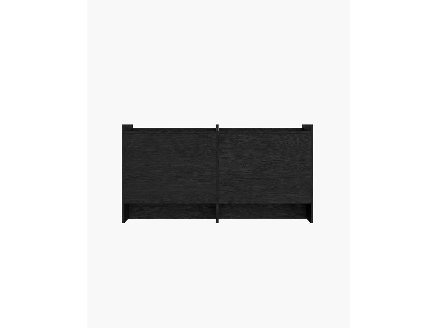 Hido Kommode - Sideboard 146x76x51 cm, Schwarz-Eiche, Melamin, mit Schubladen